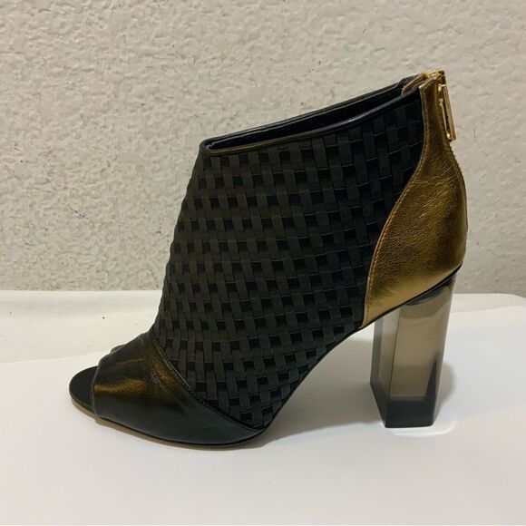 VIONNET paris ankle boots open toe braided colorful size 10 - Picture 3 of 15